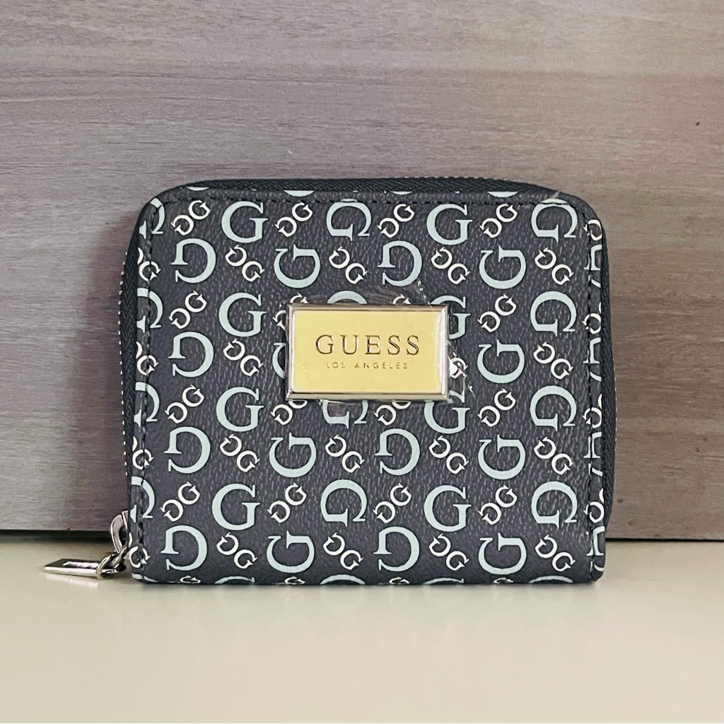 Guess Small Zip Blue Wallet